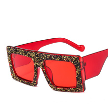Luxury Exaggerated Diamond Setting Trendy uv 400 Big Frame Sunglasses